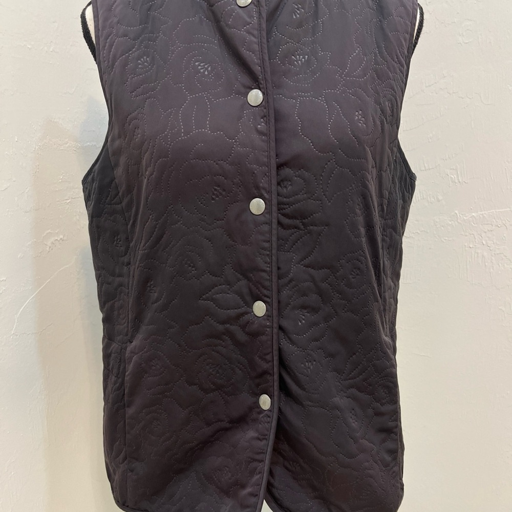Liz Golf Women’s  Windbreaker‎ Vest  Size M Black Floral